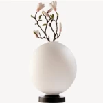 Small Table Lamp, Size 28x26x26 cm, White Color