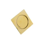 صفاية مربعة للتصريف، لون ذهبى، مقاس 15×15 سم 