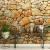Mural image stone design, Size 300 cm x 280 cm, light brown color