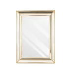 Classic decorative mirror, size 95x70 cm, golden color.