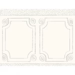 American wall Covering for youth and children, size 10 m x 0.53 m, off white with gray color, model GK8898 