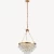 Crystal Chandelier Stylish Design, 32 cm Height, Size 58x58 cm, Copper Color