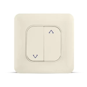 Curtain Switch 2 Gang 10 Amp 7x7cm Beige, 250V | Spectra