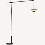 Modern Floor Lamp, 24.5 cm Length, 19.5 cm Width, 159 cm Height, Black