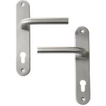 مقبض باب مقاس 19 ملي، لون فضي