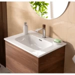 Wall Hung Porcelain Mizo Sink Cabinet Size 83×48.5×21 cm, White