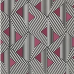 ورق جدران بلجيكي لون بنفسجي تصميم هندسي، مقاس 10 م×0.53 م، موديل وايلد