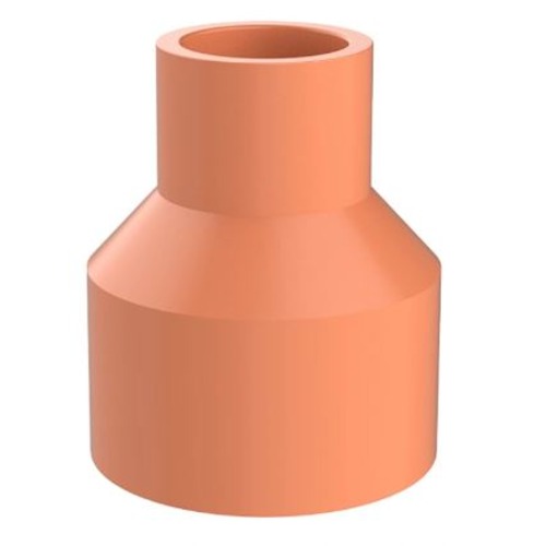 PVC Plastic Reducer Size 50×110 mm, SDR 41, Orange Color | Al-Manar Pipes Factory