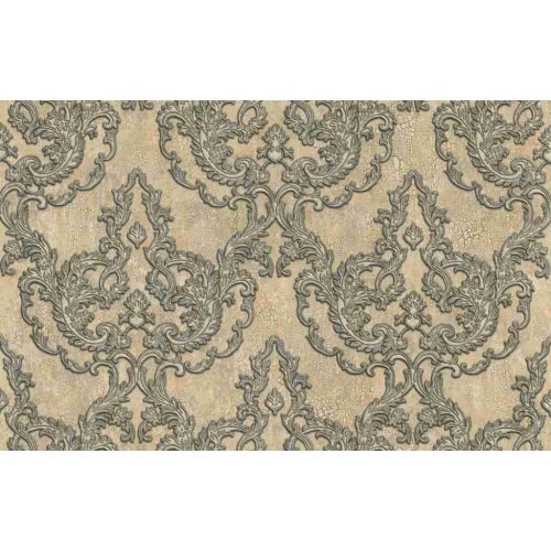 Italian Wallpaper Classic Design 10 m x 1.06 m Dark Beige, Model 81804 | Balbaid Decor Company