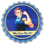 إطار ديكور من المعدن الأزرق، مقاس 35 سم