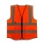 Reflective Safety Vest with Three Pockets and a Card, Orange Color, Wide 2 inch