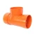 Plastic UPVC Tee 90° Size 2 inch Orange Color | Almona Factory
