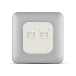 فيش يو اس بي مزدوج 4.2 امبير، لون فضي فاتح، 7×7 سم | سبكترا