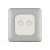 Double USB Socket 4.2A, Light Silver Color, 7x7cm | SPECTRA