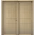 باب بريميوم خشبي مزدوج بتصميم كلاسيكي، مقاس 220 × 235 سم، لون بيج، موديل GM01