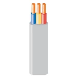 3 Core 6mm Stranded Copper Electric Cable 300/500V, PVC 85°C Insulation, Gray Color, 50 meter | Saudi Cable Company