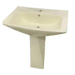 Ceramic Hand Washbasin With Full Base Size 48×65 cm, Beige Color