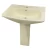 Ceramic Hand Washbasin With Full Base Size 48×65 cm, Beige Color