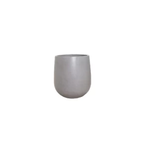 Round Concrete Plant Pot 65 cm Width, 70 cm Height, Gray | Verde