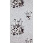 Dutch floral wallpaper, size 10 m x 0.53 m, gray color, model 17806  