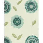 Wall decoration floral design, size 10 m x 0.53 m, beige and green color, model 20617