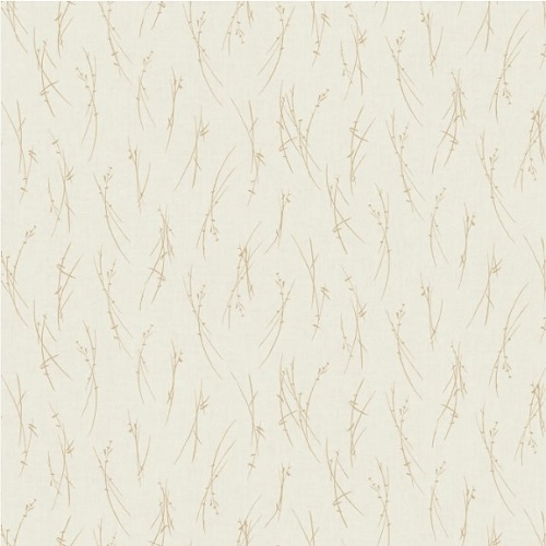 Leaf-Patterned Wall Covering 820cm x 68.5cm Beige, Modern Metals | Abyat Company