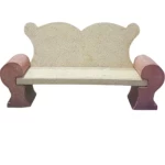 Concrete Chairs Reinforced Granular Shiny with Backrest Length 205 cm Width 50 cm Height  90 cm Color Gray