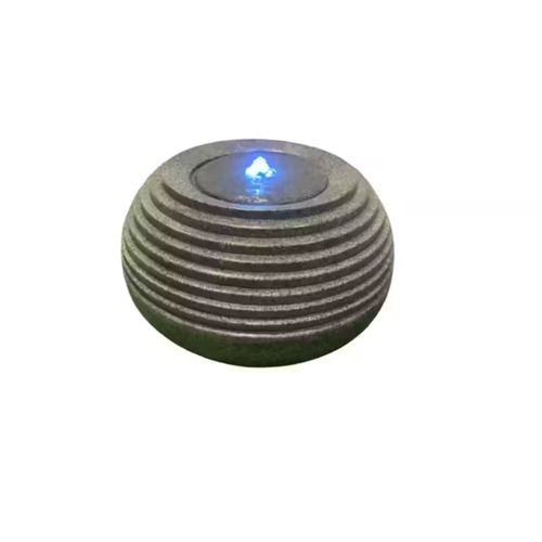 Modern Fiber Fountain With Overhead Lighting, 18 × 32.6 cm, Dark Gray | Zahrat Al Rayyan Establishment