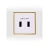 USB Charger socket 2g 13 Amp Alfanar Model  Omnia Size 7x7 Colour White with Gold Ring