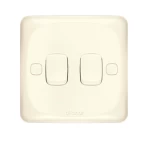 مفتاح كهرباء مزدوج 20 امبير ميرا الفنار مقاس 7×7 سم اللون بيج 