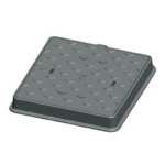 غطاء غرفه تفتيش حديد زهر 450×450 ملي، مربع الشكل  حموله 12.5 طن  لون رمادي | مصنع سعودي كاست