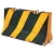 Black and Yellow Unreinforced  Concrete Barriers Size 120*120*55 cm With Two Hook, Two Forklift Opening for Lifting and Slotted Drain Holes