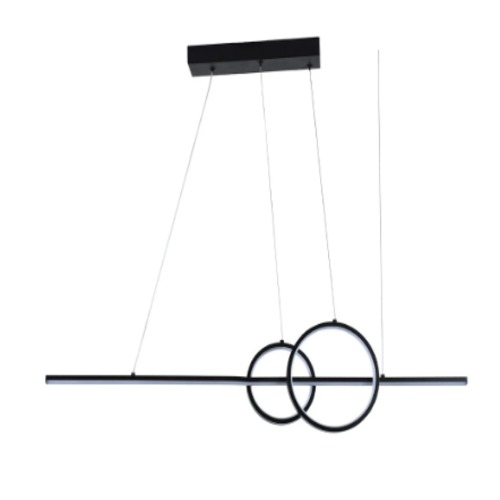 Modern Large Chandelier 200x90 cm Black Color | 49450