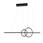 Modern Large Chandelier, length 200 cm, width 90 cm, Black Color