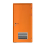 Fire door SFFECO  stainless steel  with Bottom Louver  Model SF/SD  Single Door leaf size 1950×900   mm  Color Orange