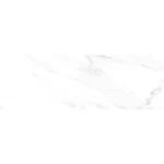 بلاط سيراميك للجدران داخلي سطح لامع، مقاس 30 × 90 سم، أبيض رخامي