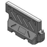 حاجز القوات الخاصة بلاستيك مقاس 2.2 متر لون رصاصي