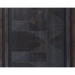 Chinese Wood Alternative Rectangle, Size 31 × 290 cm, Brown wavy pyramid color