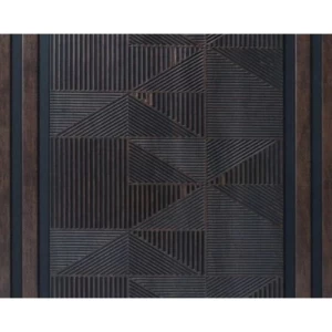 Chinese Wood Alternative Rectangle Size 31 × 290 cm Brown Wavy Pyramid | Luxury line