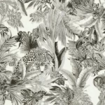 Italian Wallpaper Light Gray Color Tropical Design, Size 10mx0.70m, Model RC18006