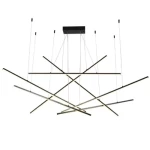 Crystal Chandelier with Luxury Design Black, 200 cm Length, 180 cm Width