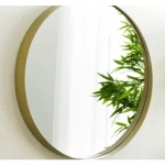 Circle Wall Mirrors Size 86x86x13 cm, Gold Color, Melanie Design