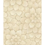 Floral wall covering, light beige color, length 10m, width 0.53m, model number BC60307