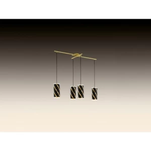 PINTO NERO Modern Lighting, Length 1100 mm x Width 360 mm, Gold & Black, E27W LED | PINTO NERO