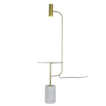 فانوس أرضي بتصميم فاخر، أبعاد 42 × 150 سم، لون ذهبي