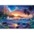 Wall mural for decor tropical design, Size 366cm × 254 cm, blue color