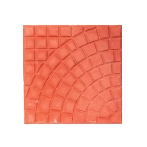 بلاط أسمنتي للأرضيات تصميم ربع دائري كلاسيكو 40x40x4 سم لون أحمر | شركة الوسد للصناعة