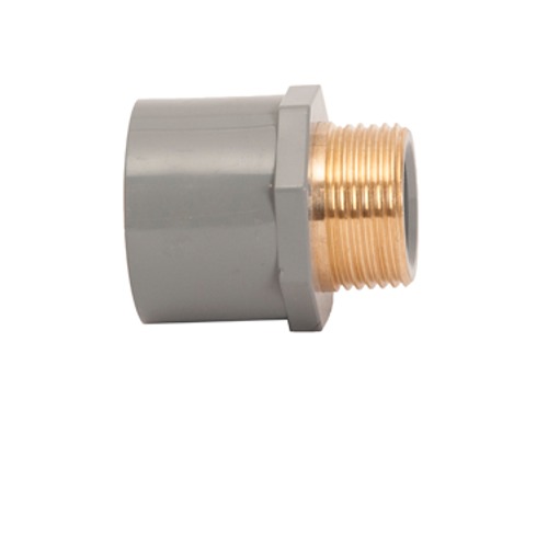 Male Adapter Slip x MPT Brass Insert CPVC Schedule 80 ¾ inch Light Gray | Arabian Plastic Manufacturing CO.(APLACO)