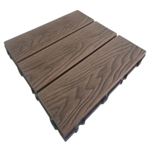 WPC Outdoor Parquet Panels Size 30x30 cm Dark Brown Color | WPC