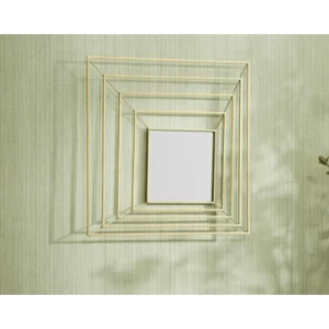مرايا ديكور مقاس 70×70×8 سم، لون ذهبي، تصميم جزيرة | شركة ابيات